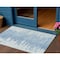 Homeroots 3' X 5' Sky Blue And Denim Blue Abstract Washable Indoor Outdoor Area Rug 582434 - alternate 1