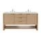 James Martin Vanities Solene 72 in. Double Vanity, Seaside Oak, w/ 3 CM Victorian Silver Quartz Top D225-V72-SSO-3VSL - alternate 1