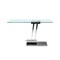 Homeroots 72" Clear And Silver Glass And Metal Pedestal Base Dining Table 555155 - alternate 1