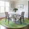 Homeroots 8' Lime Green And Sky Blue Round Abstract Washable Indoor Outdoor Area Rug 612517 - alternate 4