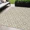 Homeroots 5' X 8' Cream and Brown Geometric Distressed Indoor Outdoor Area Rug 559050 - alternate 4