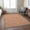 Homeroots 10' X 14' Pewter And Gold Striped Washable Indoor Outdoor Area Rug 610503 - alternate 5