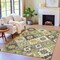 Homeroots 9' X 12' Fern Green Gold And Charcoal Southwestern Washable Indoor Outdoor Area Rug 632267 - alternate 4