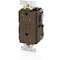 Leviton Lev-Lok GFCI 15A TR HG PI Brown MGFT1-HG - alternate 1