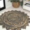 Jonathan Y Flora Medallion Contemporary Bohemian Round Jute Blue/Natural 6 ft Round Area Rug RNF118A-6R - alternate 1