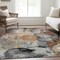 Homeroots 9' X 12' Terra Cotta Copper And Beige Floral Washable Indoor Outdoor Area Rug 588538 - alternate 4