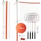 Franklin Sports Volleyball and Badminton Set, MetalPlastic, OrangeWhite 50610 - alternate 4