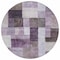 Homeroots 8' Eggplant Black And Lavender Round Geometric Washable Indoor Outdoor Area Rug 605857 - alternate 3