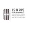 Ace Trading - Nipple 1/2 in. MIP each X 1/2 in. D MIP Galvanized Steel 1-1/2 in. L Nipple 301UP12X112 - alternate 5