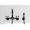 Kingston Brass Two-Handle Wall Mount Bridge Kitchen Faucet with Brass Sprayer, Matte Black KS2440AXBS - alternate 2