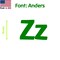 Aacc Self-Adhesive Vinyl Letter: z, Scale: 28 cm. Color: Green Font: Anders by AACC-Anders-lz-Green-M28x1 - alternate 1