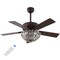 Jonathan Y Reva 42" 3-Light Modern Coastal 6-Speed Metal/Crystal Scalloped Bowl Shade Mobile-App/Remote-Control JYL9734B - alternate 5