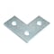 Newhouse Electric 3-Hole Bracket Corner Electro-Galvanized Steel Strut Channel Bracket, Silver, No Magnets BRCR3 - alternate 1