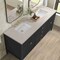 James Martin Vanities Myrrin 72" Vanity, Carbon Oak, w/ 3 CM Siberian Silestone Top 485-V72-CBO-3SFR - alternate 6