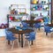 Regency Round Kee Mobile Adjustable Classroom Table W/ 4 Andy Chairs, 48 in W, 48 in L, Neo Walnut TB48RNDNWAPCBK45NV - alternate 3