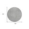Homeroots 8' Gray And Ivory Round Geometric Washable Indoor Outdoor Area Rug 600830 - alternate 7