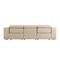 Homeroots 107" Beige Italian Leather Reclining Metal USB Sofa 720284 - alternate 3