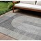 Homeroots 9' X 12' Gray Silver And Charcoal Geometric Washable Indoor Outdoor Area Rug 582720 - alternate 1