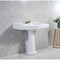 Kingston Brass 35" Ceramic Pedestal Sink, 4-Inch, 3-Hole, Glossy White VPB3534 - alternate 2