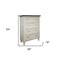 Homeroots 39" Gray and Ivory Solid Wood Four Drawer Chest 524569 - alternate 6
