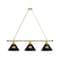 Holland Bar Stool Co Missouri 3 Shade Billiard Light, Brass Fixture BL3BRMizzou - alternate 1