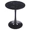 Leisuremod Bristol Round MDF Dining Table - Pedestal Base Kitchen Table, Modern Style BTBL-B24BLMT - alternate 1