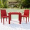 Leisuremod Weave Mace Indoor/Outdoor Arm Chair, Red, 2PK MCA19R2 - alternate 4