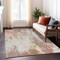 Homeroots 5' X 8' Tan Mauve And Ivory Abstract Washable Indoor Outdoor Area Rug 615879 - alternate 3