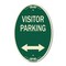 Signmission Reserved Parking Sign Visitor Parking Arrow , 12 In X 18 In Architectural, Heavy Gauge Aluminum A-OV-G-1218-23025 - alternate 1