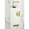 Kingston Brass Single-Handle Pressure Balanced Tub and Shower Faucet, Brushed Brass KB6147AL - alternate 2