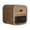 Homeroots 8" Beige Solid Wood Square One Drawer Nightstand 651549 - alternate 7