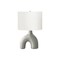 Monarch Specialties Lighting, 25"h, Table Lamp, Grey Ceramic, Ivory / Cream Shade, Contemporary, Modern I 9661 - alternate 1