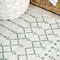 Jonathan Y Ourika Moroccan Geometric Textured Weave Green/Ivory 2 ft. x 10 ft. Indoor/Outdoor Runner Rug SMB108R-210 - alternate 5