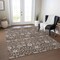 Homeroots 10' X 14' Chocolate Beige And Gray Floral Washable Indoor Outdoor Area Rug 605424 - alternate 5