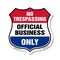 Signmission No Trespassing Shield Sign Official Busi, 18 Inch X 18 Inch, Plastic Sign SHI-P-18-415 - alternate 1