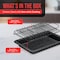 Bakken-Swiss Bacon Tray 2-Piece Set, Marble Coating, Durable Non-Stick Black Stone Tray with Carbon Steel Rack BKBACN44 - alternate 5