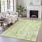 Homeroots 5' X 8' Lime Green And Ivory Abstract Washable Indoor Outdoor Area Rug 632126 - alternate 5
