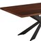 Homeroots 81" Brown and Black Wood and Metal Cross Leg Base Dining Table 555179 - alternate 2