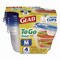 Glad To Go Lunch Containers, 2 Compartments, 32 oz, Plastic, 4PK XZA78404 - alternate 5