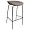 Leisuremod Servos Barstool with Upholstered Faux Leather Seat and Powder Coated Iron Frame, Light Grey SSBL-18LGR - alternate 1