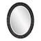 Homeroots 33" Black Ornate Oval Wood Framed Accent Mirror 384183 - alternate 5