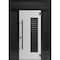 Vdomdoors Front Exterior Aluminum Door Ronex0633 Grey Prehung Entry Steel Metal Modern Painted RONEX0633EXD-GRE-W12+36+12xH80+14-RH-I - alternate 1