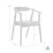 Armen Living Santana Wood Dining Chair in Walnut Finish with Orange Fabric - Set of 2 LCSACHWAOR - alternate 6