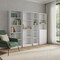 Homeroots Set of Four White Wood Seventeen Tier Modular Bookcase with Two Doors, 4PK 546634 - alternate 2