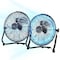 Vie Air 20 Inch Twin Pack Industrial Tilting High Velocity 3 Speed Metal Floor Fan VA-20-TWIN - alternate 1