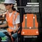 Ergodyne M Orange Class 2 Womens Hi-Vis Breakaway Vest - HL 8215BAW-S - alternate 8