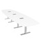Skutchi Designs Arc Boat Conference Table With Power, 48 in W, 192 in L HAR-ABOT-48X192-T-W960-ESIL - alternate 1