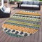 World Rug Gallery Palm Floral Leaves Indoor/Outdoor Area Rug 5 ft x 7 ft Oval Multi 5557MULTI5OV - alternate 1