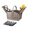 Picnic Time Family Of Brands Piccadilly Picnic Basket, Anthology Collection - Gray with Gold Accents 202-19-322-000-0 - alternate 1