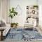 Homeroots 10' X 14' Navy Blue Floral Indoor Outdoor Area Rug 573231 - alternate 5